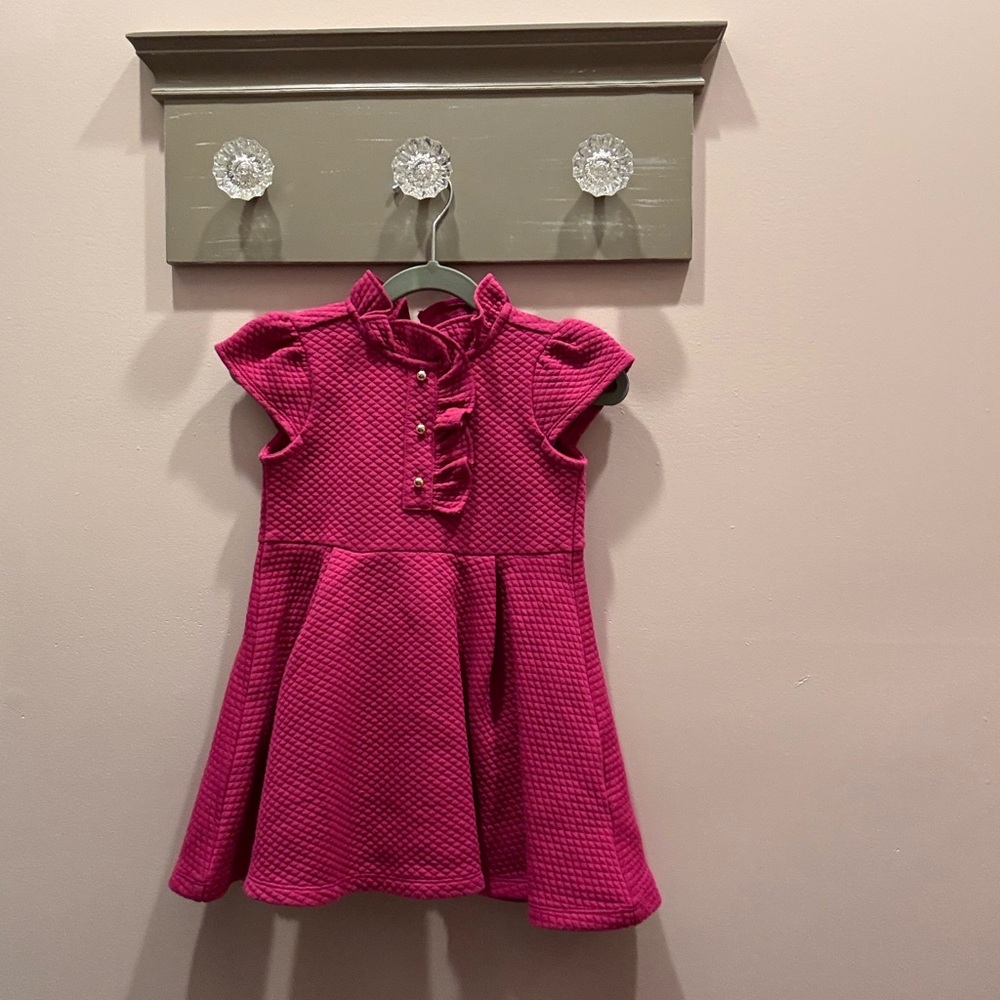 Janie and Jack Fuchsia Quilted Dress, size 3T